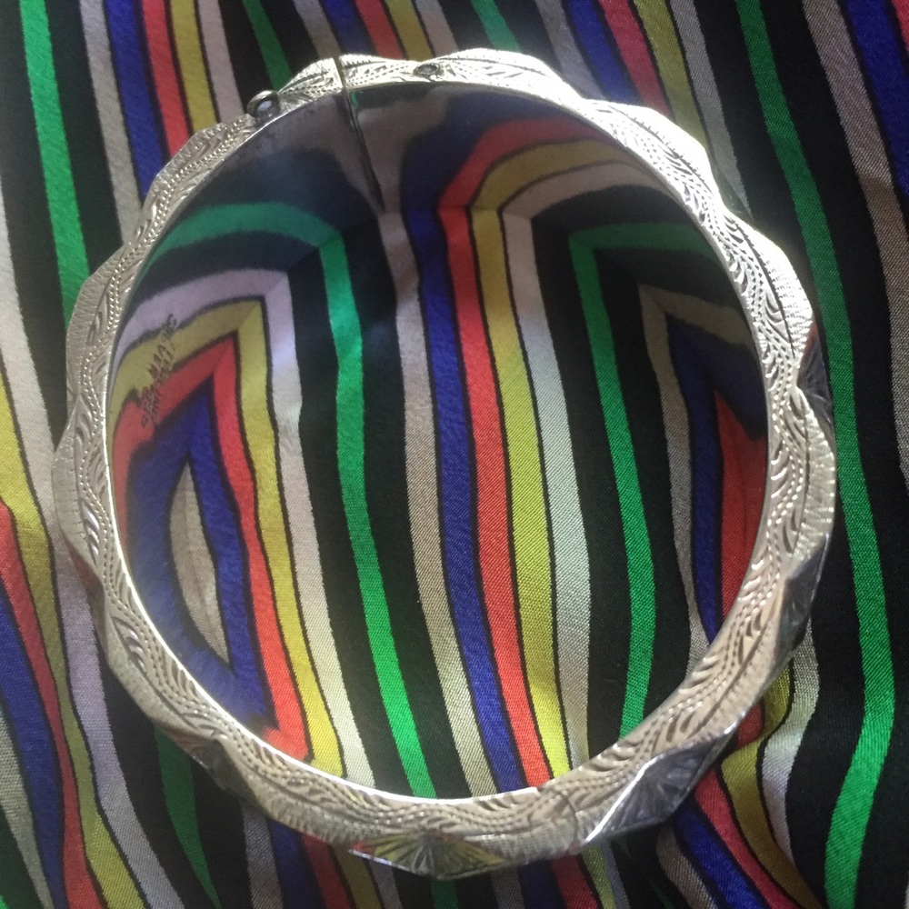 Siam Sterling Silver Statement Bangle Bracelet - image 6